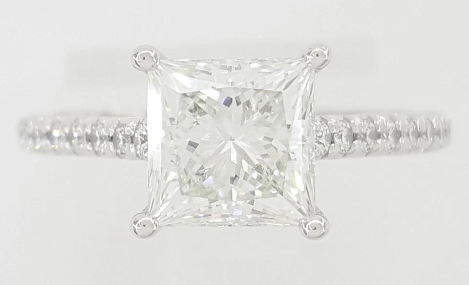 Tiffany & Co Novo Princess Cut Diamond Engagement Ring 1.7 ct Plat Retail $30K