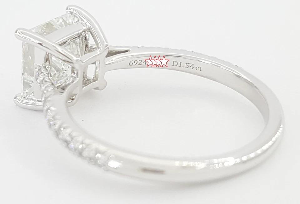 Tiffany & Co Novo Princess Cut Diamond Engagement Ring 1.7 ct Plat Retail $30K